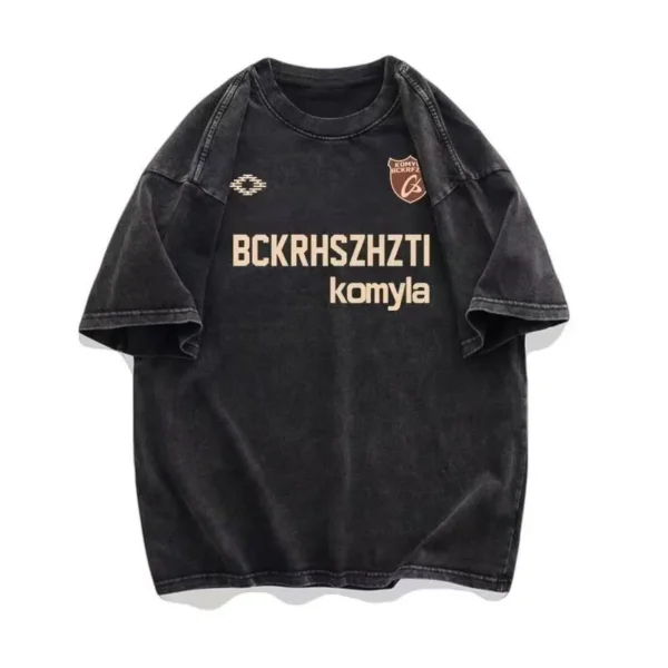 100%纯棉美式个性扎染短袖t恤男女夏季街头风宽松圆领情侣上衣