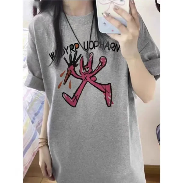 100%纯棉国潮个性圆透气领短袖t恤男女夏季爆款休闲百搭情侣上衣