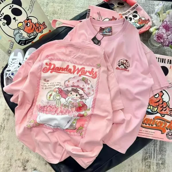 100%纯棉重磅减龄透气网红双面印花爆款网红