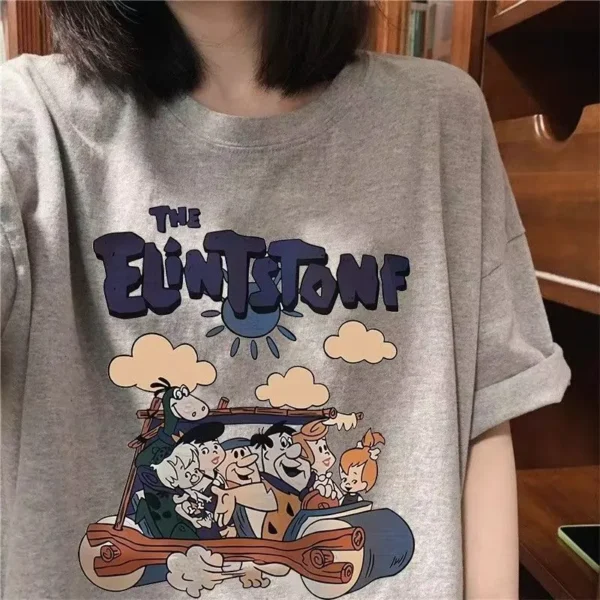 100%纯棉重磅减龄洋气网红单面印花男女情侣短袖