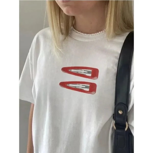 100%纯棉网红简单个性领短袖t恤男女夏季爆款休闲百搭情侣上衣