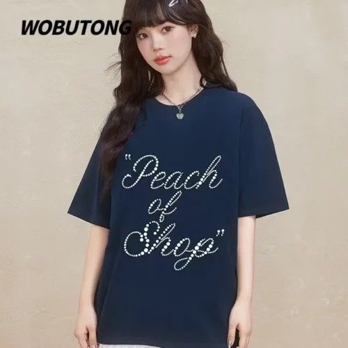 100%纯棉简单字母透气网红短袖t恤男女夏季爆款休闲百搭情侣上衣