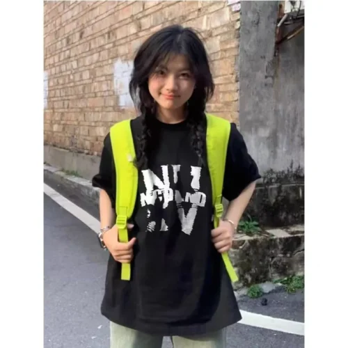 100%纯棉网红爆款圆透气领短袖t恤男女夏季爆款休闲百搭情侣上衣