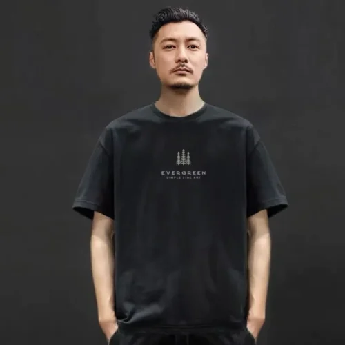 100%纯棉男款字母网红透网红气领短袖t恤爆款休闲百搭