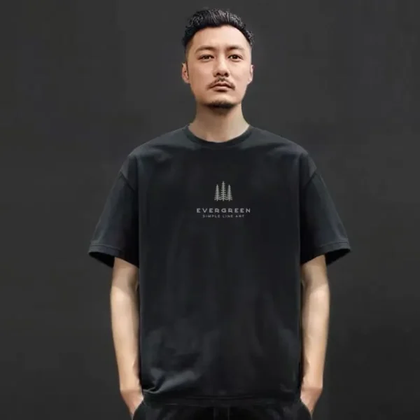 100%纯棉男款字母网红透网红气领短袖t恤爆款休闲百搭