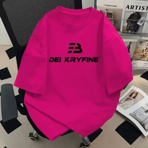 100%纯棉国潮个性字母圆领短袖t恤男女夏季爆款休闲百搭上衣