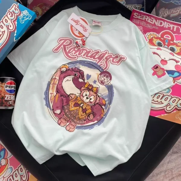 100%纯棉重磅可通高级感网红花男女情侣短袖t恤夏宽松美式