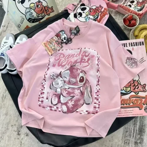 37 100%纯棉重可爱卡通兔子双面双印花复古大码爆款双面印