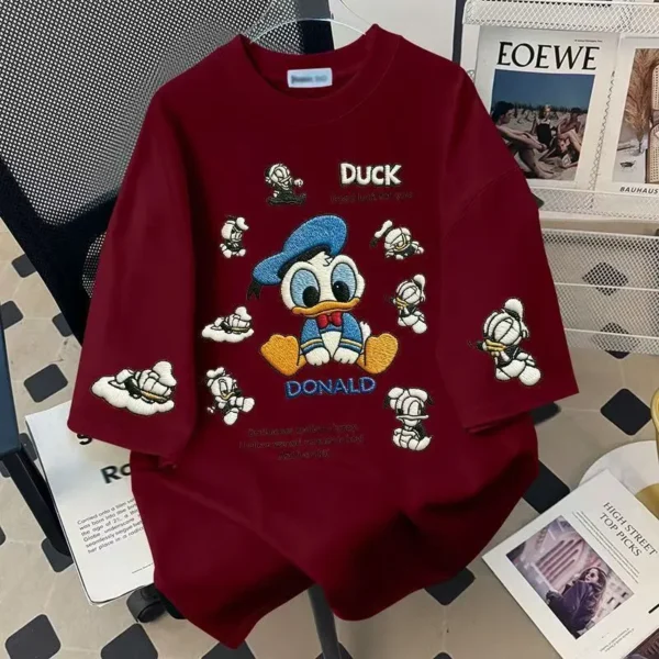 100%纯棉重磅复古爆款双面印花男女情侣短袖t恤夏宽松美式