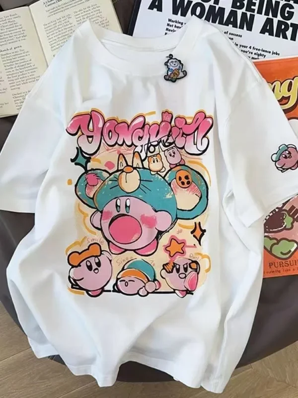 100%纯棉重磅减龄网红双面印花男女情侣短袖设计感