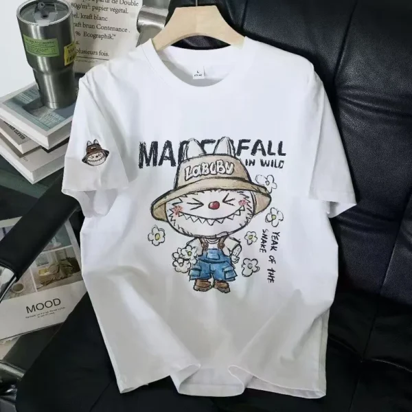 100%纯棉重可爱卡通拉布布双面双印花复古大码爆款双面印