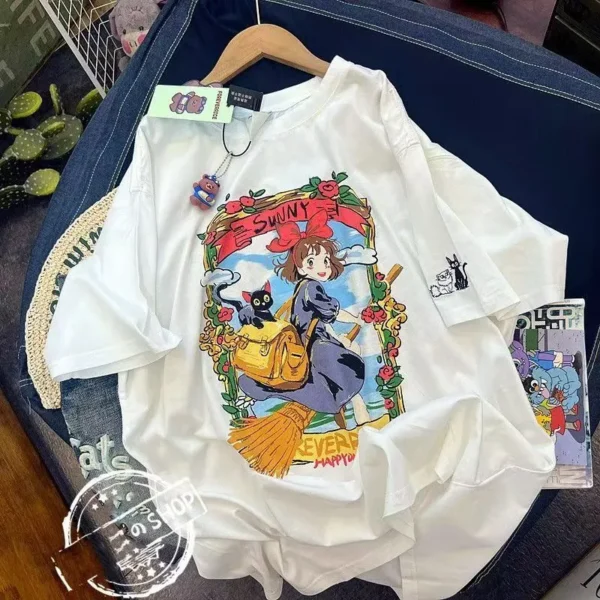 100%纯棉重磅白雪公主爆款可爱双面印花男女情侣短袖