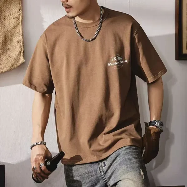 100%纯棉男款简单字母网红透网红气领短袖t恤爆款休闲百搭