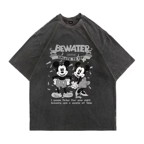 100%纯棉薄款2026年新款显瘦个性情侣款扎染短袖t恤男女四季街头风