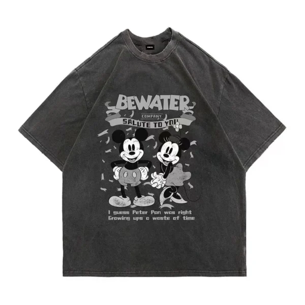 100%纯棉薄款2026年新款显瘦个性情侣款扎染短袖t恤男女四季街头风