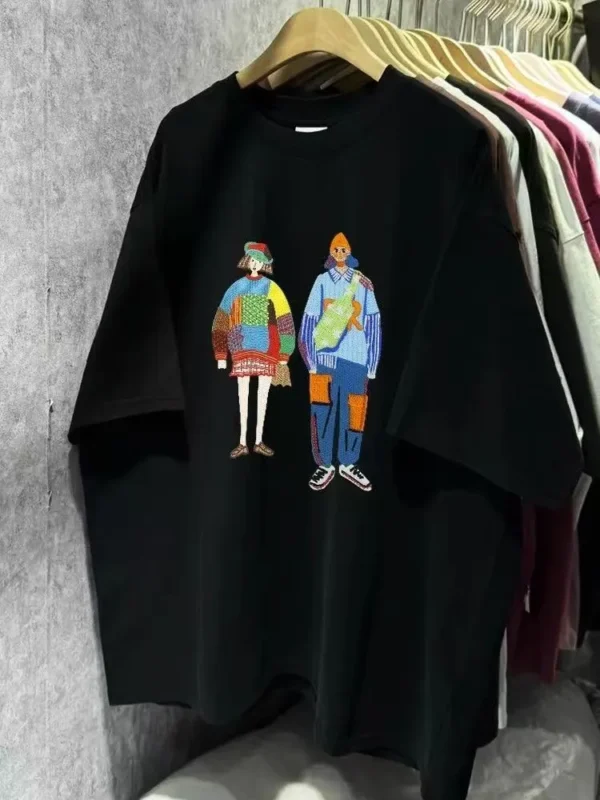 100%纯棉男款2026爆款透网红气领短袖t恤夏季爆款休闲百搭