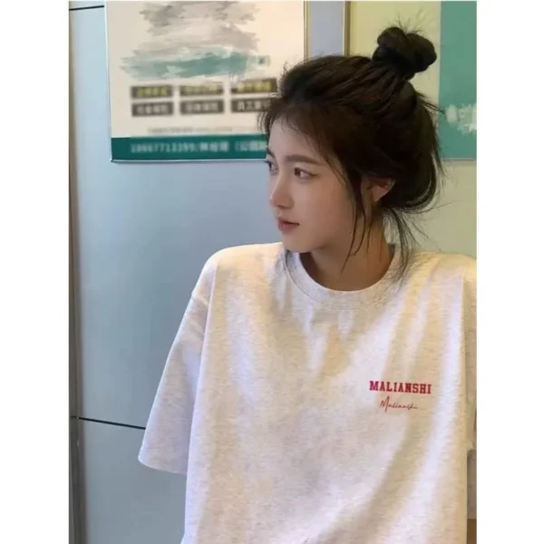 100%纯棉国潮个性简单字母短袖t恤男女夏季爆款休闲百搭情侣上衣