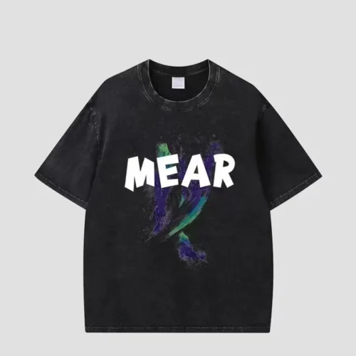 100%纯棉薄款字母个性情侣款扎染短袖t恤男女四季耳机街头风