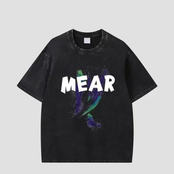 100%纯棉薄款字母个性情侣款扎染短袖t恤男女四季耳机街头风