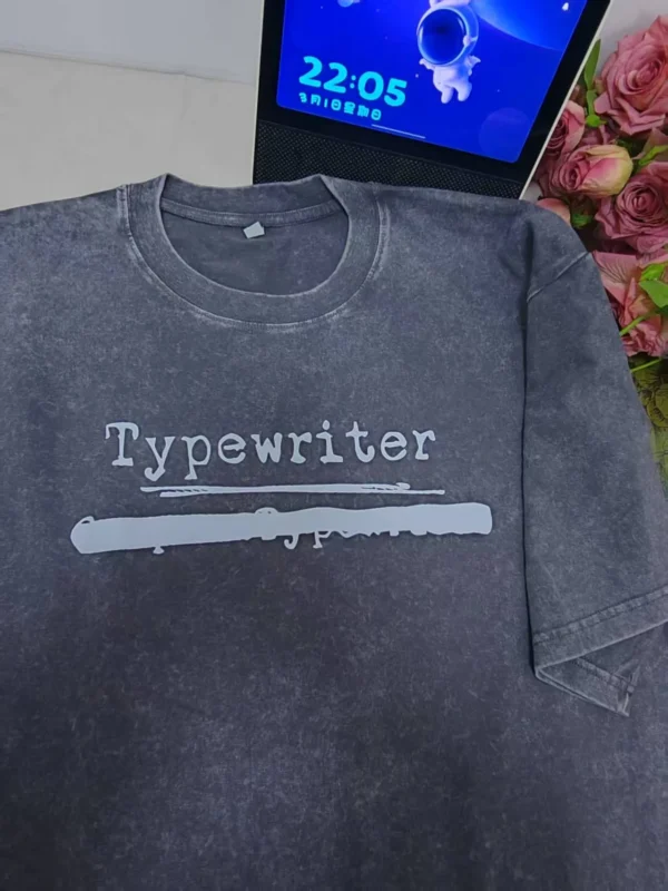 100%纯棉美式个性扎染字母短袖t恤男女夏季街头风宽松圆领