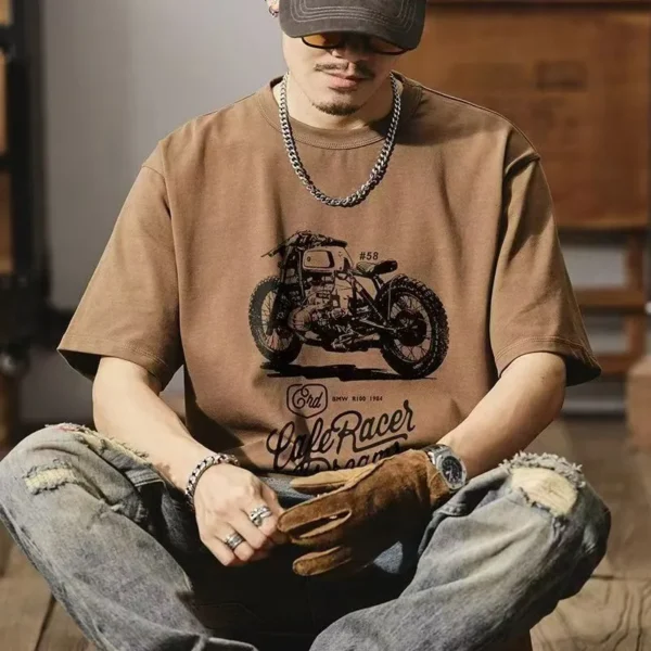 100%纯棉透气百搭网红款圆领短袖t恤男款夏季爆款