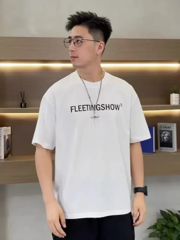 100%纯棉男款简单字母红透网红气领短袖t恤爆款休闲百搭