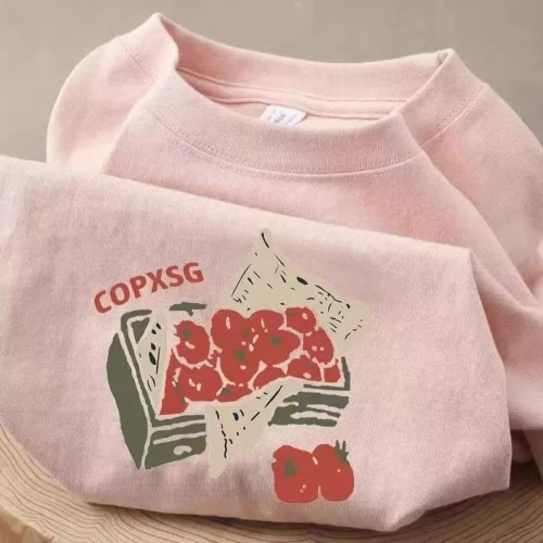 100%纯棉温柔洋气大码网红款圆领网红短袖t恤男女同款