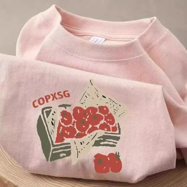 100%纯棉温柔洋气大码网红款圆领网红短袖t恤男女同款