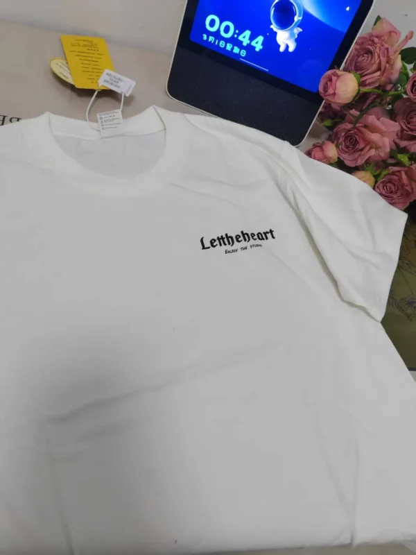 100%纯棉小图简单百搭透气网红款圆领短袖t恤男女夏季爆款