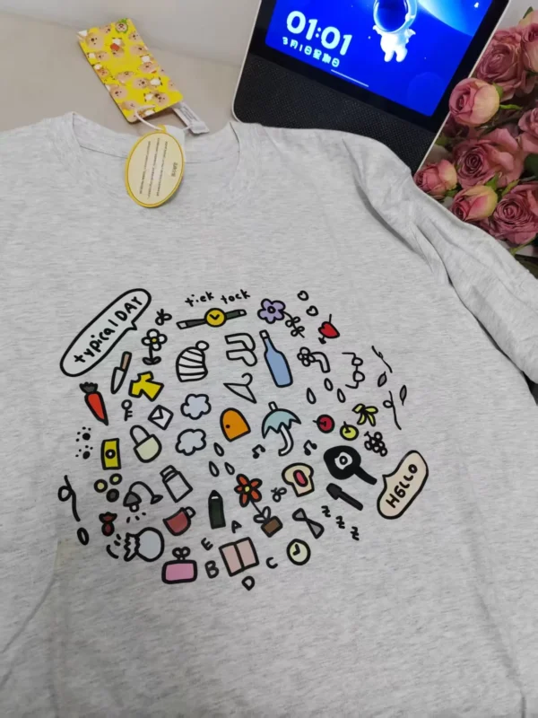 100%纯棉小图网红字母百搭透气网红款圆领短袖t恤男女同款