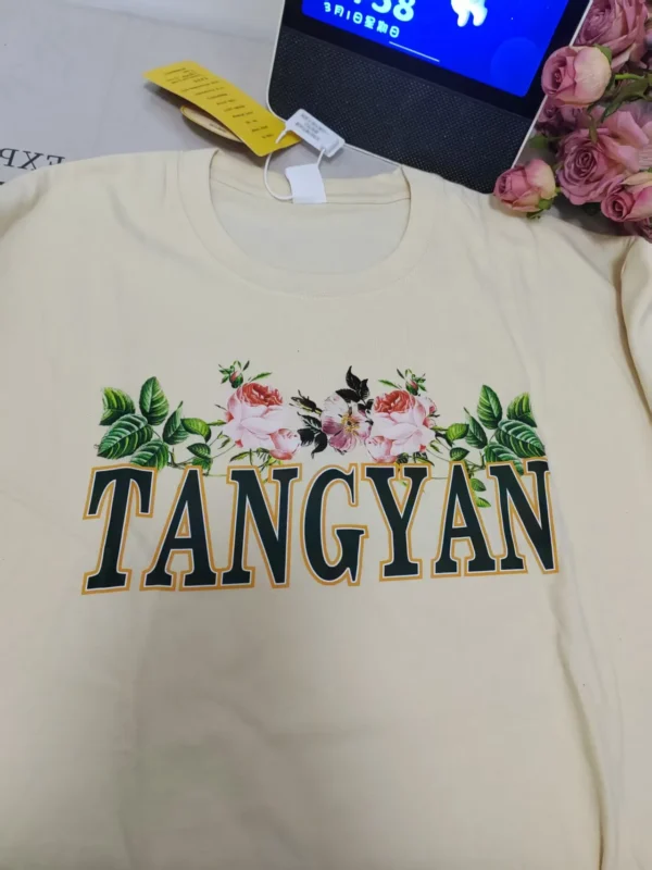 100%纯棉爆款显摆网红2026新款透气显瘦高级感减龄爆款圆领透气