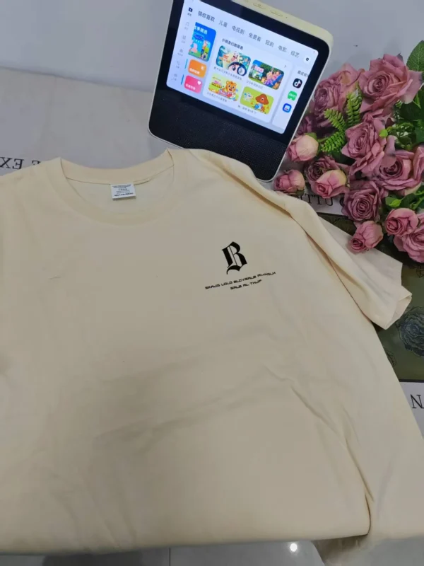 100%纯棉韩版简单小字母大码网红款圆领短袖t恤男女夏季爆款