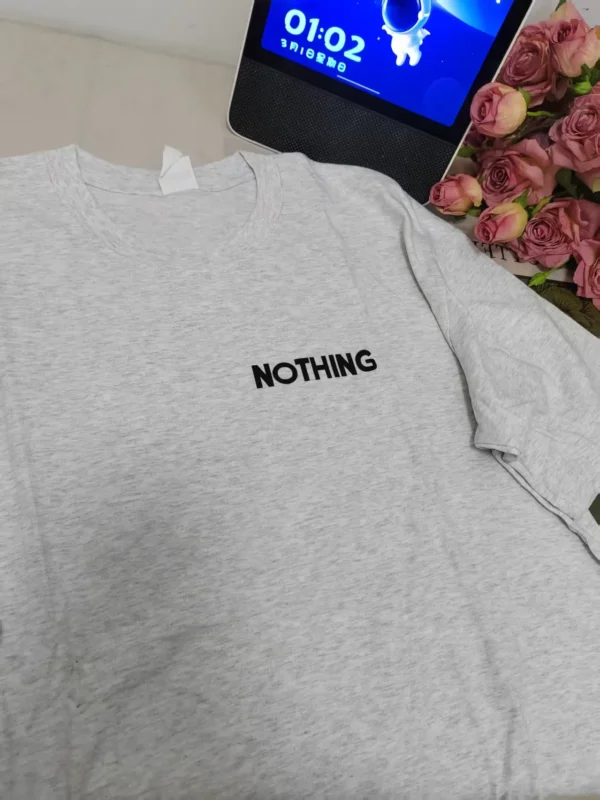 100%纯棉洋气透气简单字母百搭透气网红款圆领短袖t恤男女同款