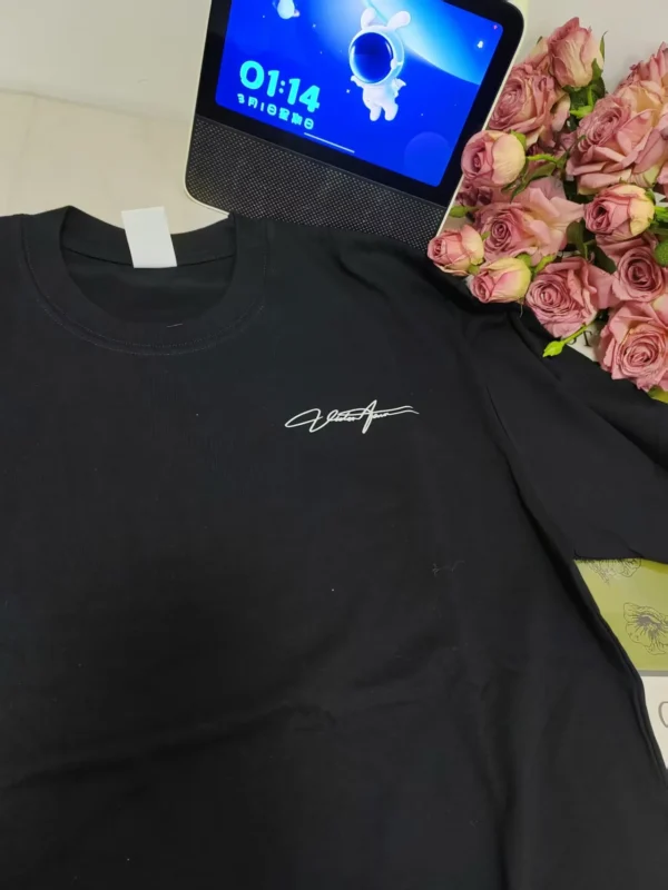 100%纯棉简单字母双面爆款透气显瘦高级感减龄爆款