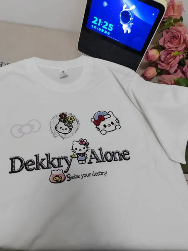 100%纯棉KT2026年新款同款圆领短袖t恤男女夏季爆款情侣款