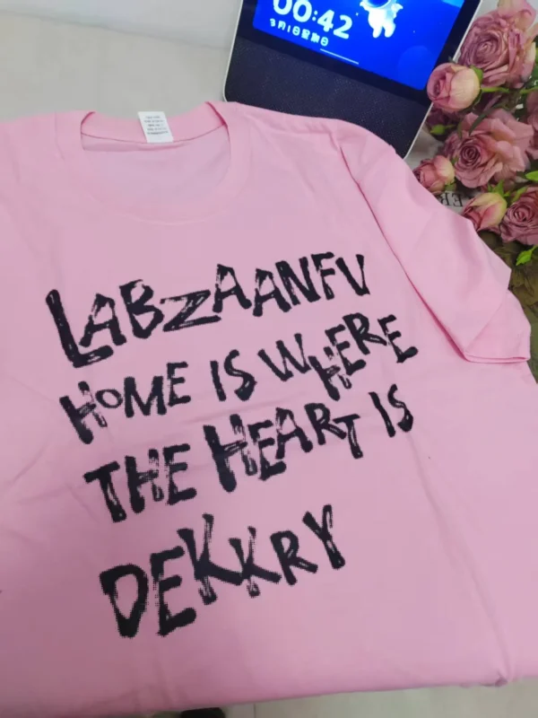 100%纯棉字母洋气网红款百搭透气网红款圆领短袖t恤男女同款