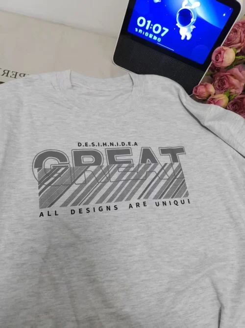 6 100%纯棉小图简单字母百搭透气网红款圆领短袖t恤男女同款