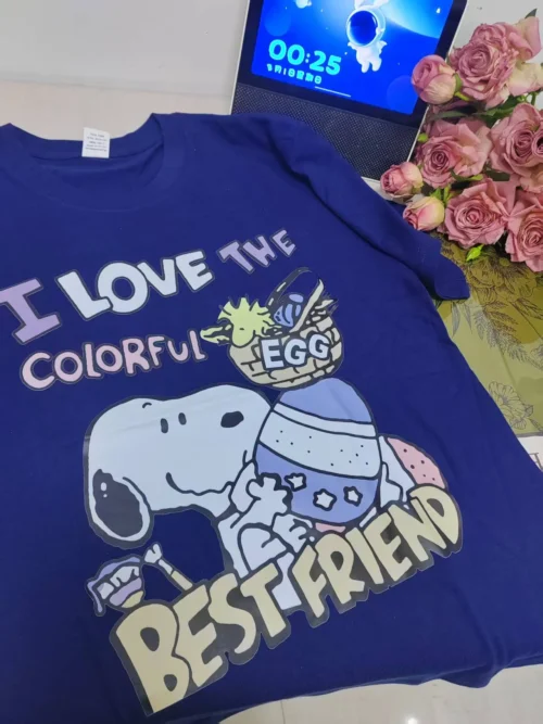 100%纯棉大图史努比2026显瘦百搭透气网红款圆领短袖t恤男女夏季爆款