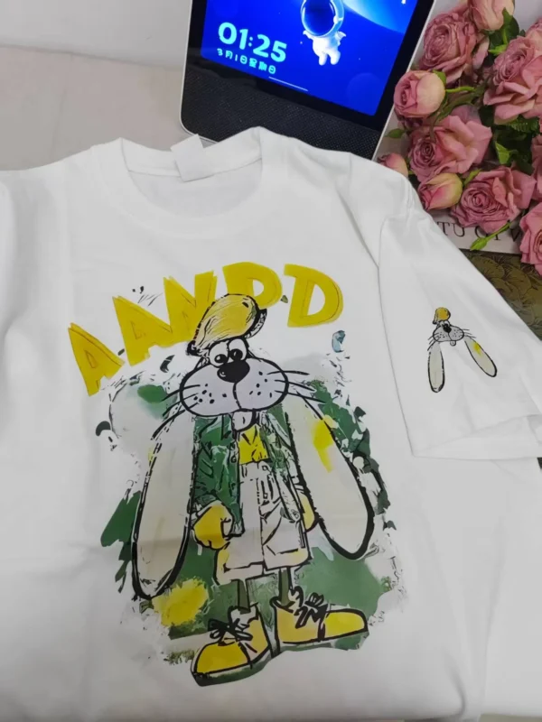 100%纯棉多图网红龅牙兔透气显瘦高级感减龄爆款圆领透气