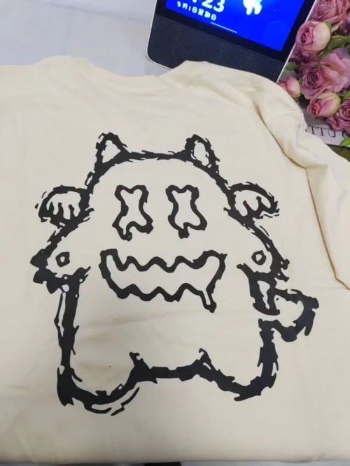 100%纯棉多图网红小怪兽可爱搞怪透气显瘦高级感减龄爆款圆领透气