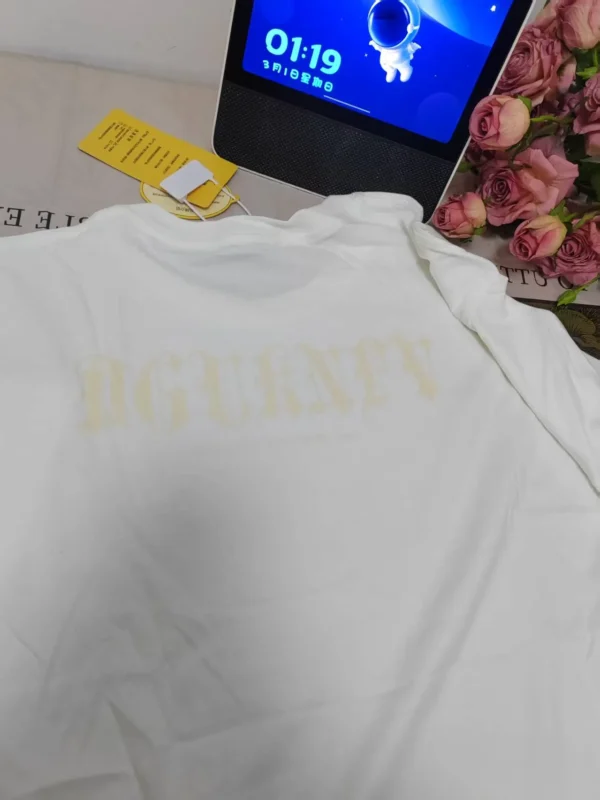 100%纯棉多图字母简单大码透气显瘦高级感减龄爆款圆领透气