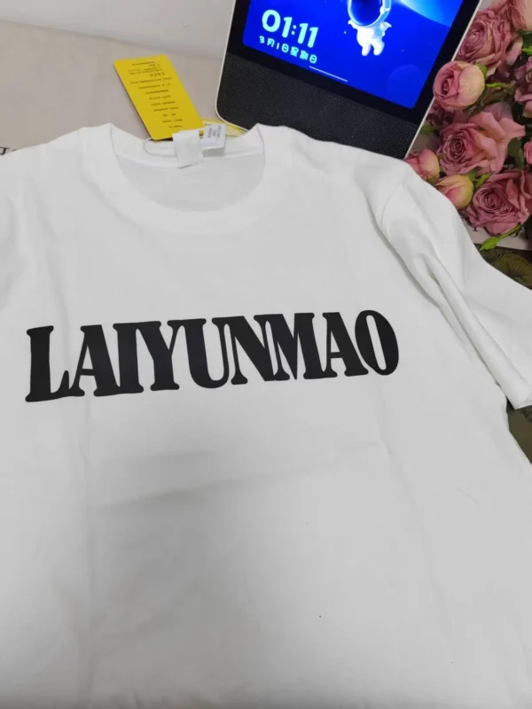 100%纯棉流星字母透气显瘦高级感减龄爆款圆领透气