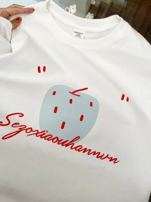 100%纯棉小怪兽集合透气网红款圆领网红短袖t恤男女同款