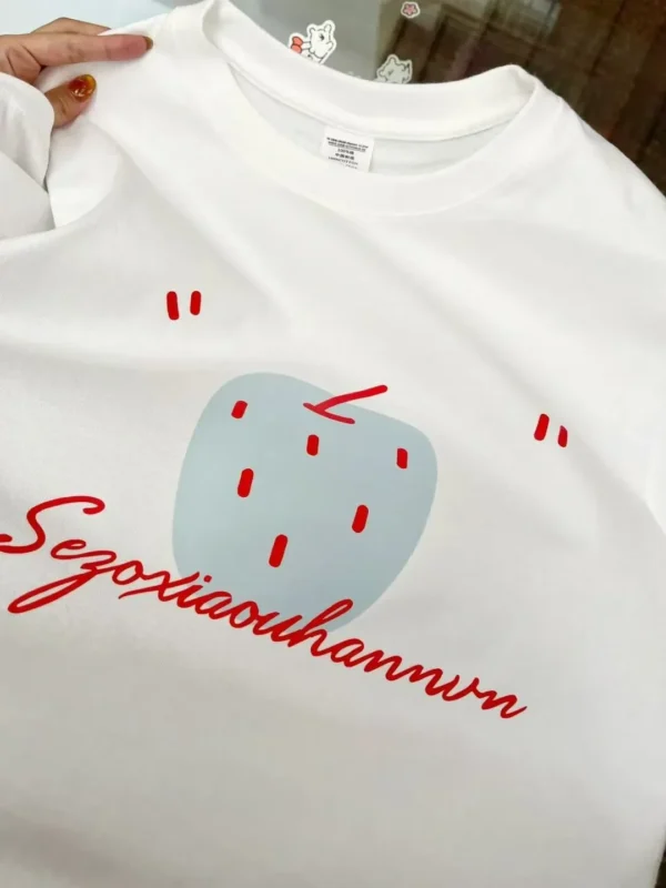 100%纯棉小怪兽集合透气网红款圆领网红短袖t恤男女同款