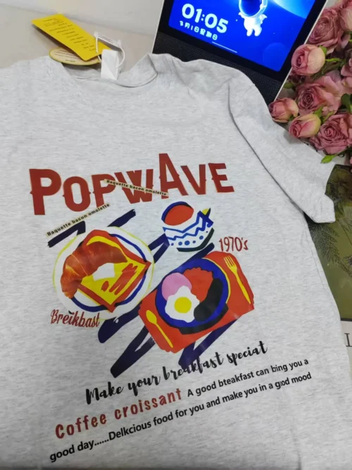 100%纯棉卡通洋气大码百搭透气网红款圆领短袖t恤男女夏季爆款