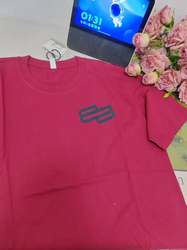 100%纯棉前后图字母宽松透气显瘦高级感减龄爆款圆领透气