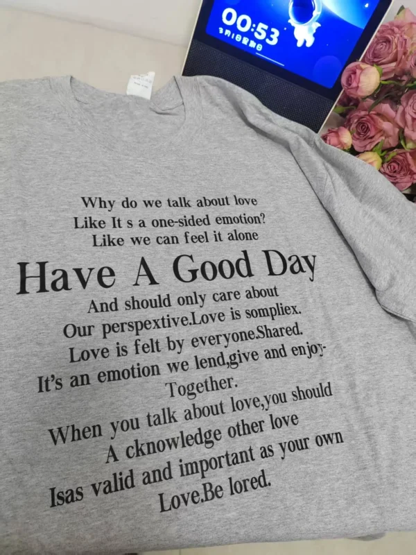 100%纯棉卡通洋气大码百搭大图字母圆领短袖t恤男女夏季爆款