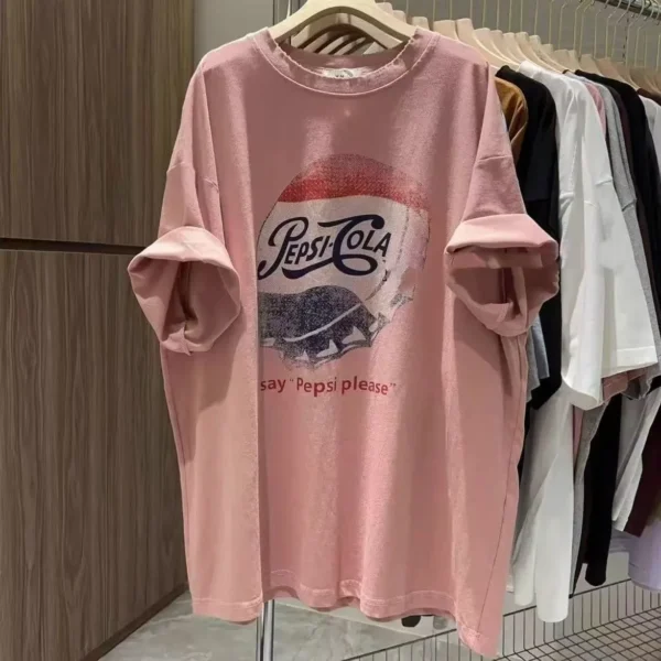 100%纯棉简单字母透气网红款圆领网红短袖t恤男女同款