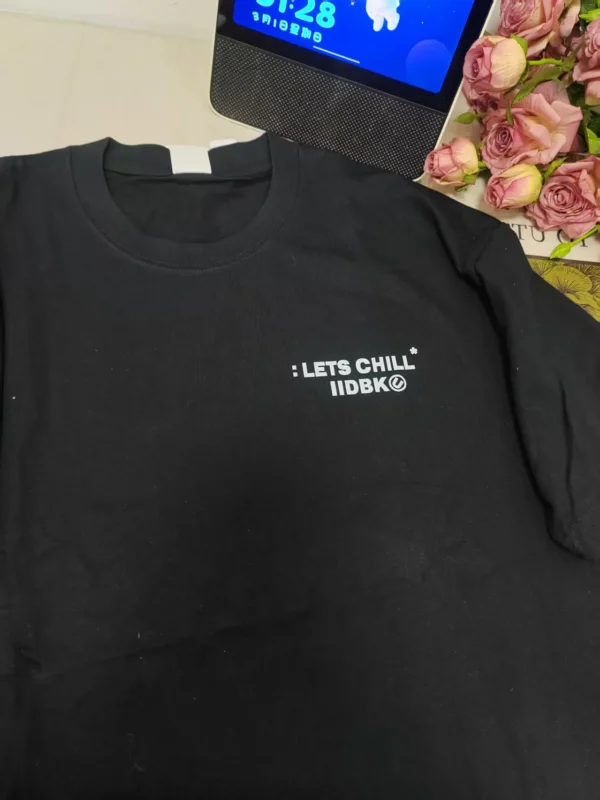 100%纯棉AB面简单字母2026年新款透气显瘦高级感减龄爆款圆领透气