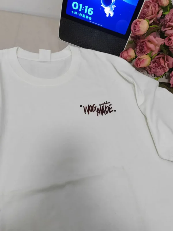 100%纯棉红色字母简单高级透气显瘦高级感减龄爆款圆领透气